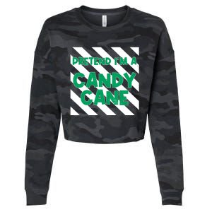 Funny Christmas Pretend Im A Candy Cane Cropped Pullover Crew