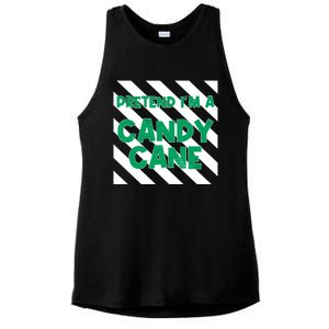 Funny Christmas Pretend Im A Candy Cane Ladies PosiCharge Tri-Blend Wicking Tank