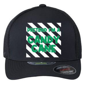 Funny Christmas Pretend Im A Candy Cane Flexfit Unipanel Trucker Cap