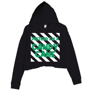 Funny Christmas Pretend Im A Candy Cane Crop Fleece Hoodie