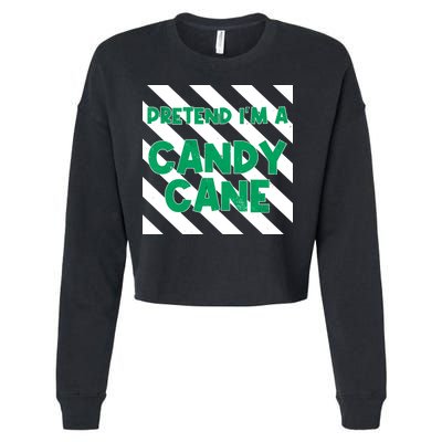 Funny Christmas Pretend Im A Candy Cane Cropped Pullover Crew