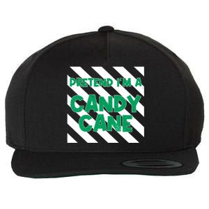 Funny Christmas Pretend Im A Candy Cane Wool Snapback Cap