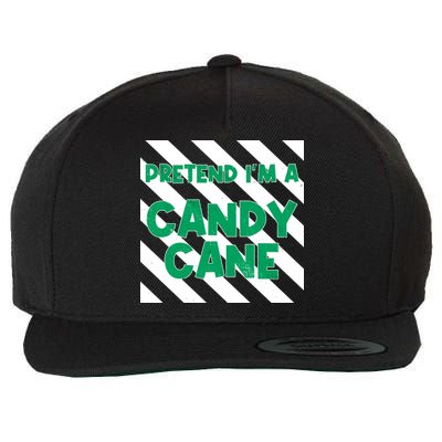 Funny Christmas Pretend Im A Candy Cane Wool Snapback Cap