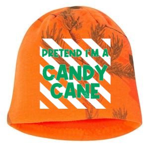 Funny Christmas Pretend Im A Candy Cane Kati - Camo Knit Beanie