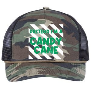 Funny Christmas Pretend Im A Candy Cane Retro Rope Trucker Hat Cap