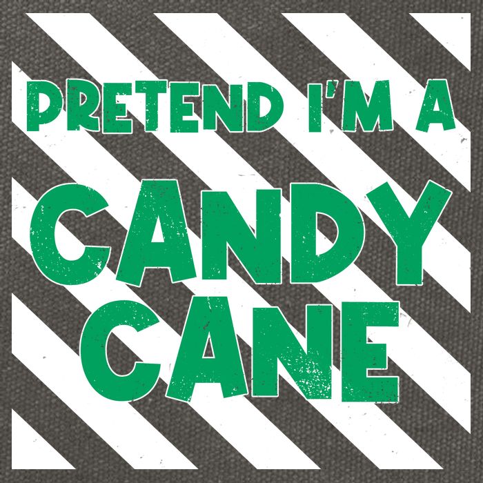 Funny Christmas Pretend Im A Candy Cane Cotton Canvas Backpack