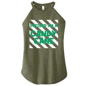 Funny Christmas Pretend Im A Candy Cane Women's Perfect Tri Rocker Tank