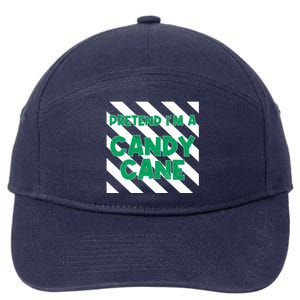 Funny Christmas Pretend Im A Candy Cane 7-Panel Snapback Hat