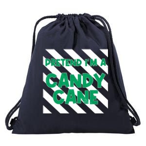 Funny Christmas Pretend Im A Candy Cane Drawstring Bag