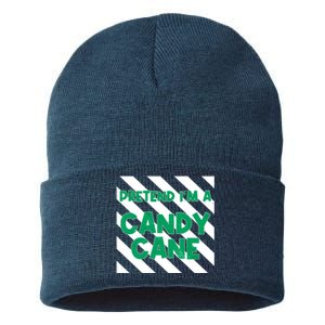 Funny Christmas Pretend Im A Candy Cane Sustainable Knit Beanie