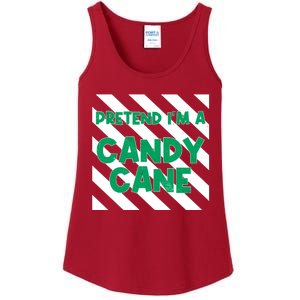 Funny Christmas Pretend Im A Candy Cane Ladies Essential Tank