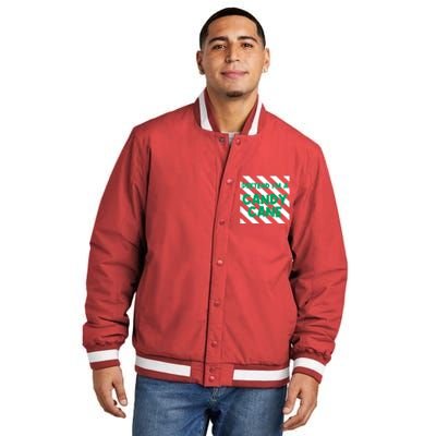 Funny Christmas Pretend Im A Candy Cane Insulated Varsity Jacket