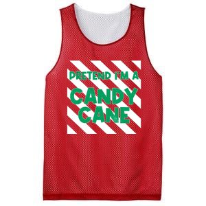 Funny Christmas Pretend Im A Candy Cane Mesh Reversible Basketball Jersey Tank