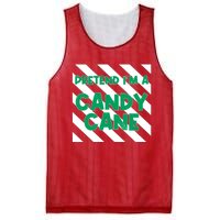 Funny Christmas Pretend Im A Candy Cane Mesh Reversible Basketball Jersey Tank