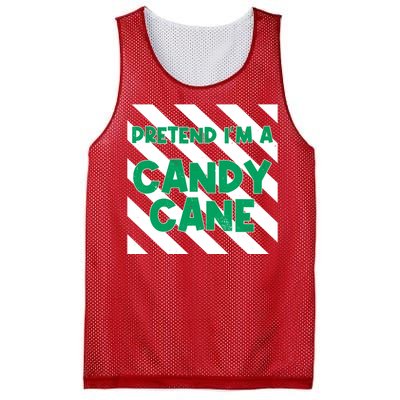 Funny Christmas Pretend Im A Candy Cane Mesh Reversible Basketball Jersey Tank