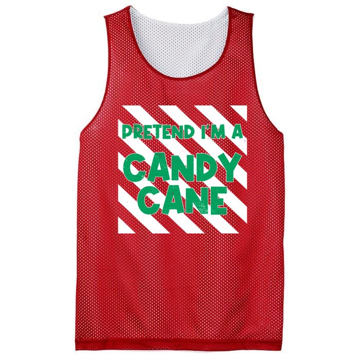 Funny Christmas Pretend Im A Candy Cane Mesh Reversible Basketball Jersey Tank