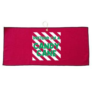 Funny Christmas Pretend Im A Candy Cane Large Microfiber Waffle Golf Towel