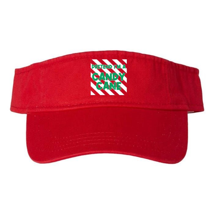 Funny Christmas Pretend Im A Candy Cane Valucap Bio-Washed Visor