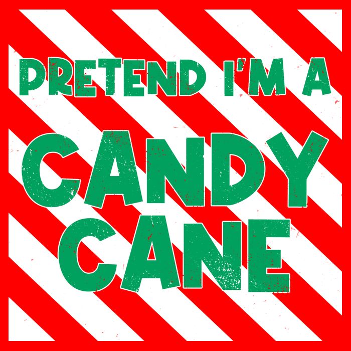 Funny Christmas Pretend Im A Candy Cane Womens T-Shirt