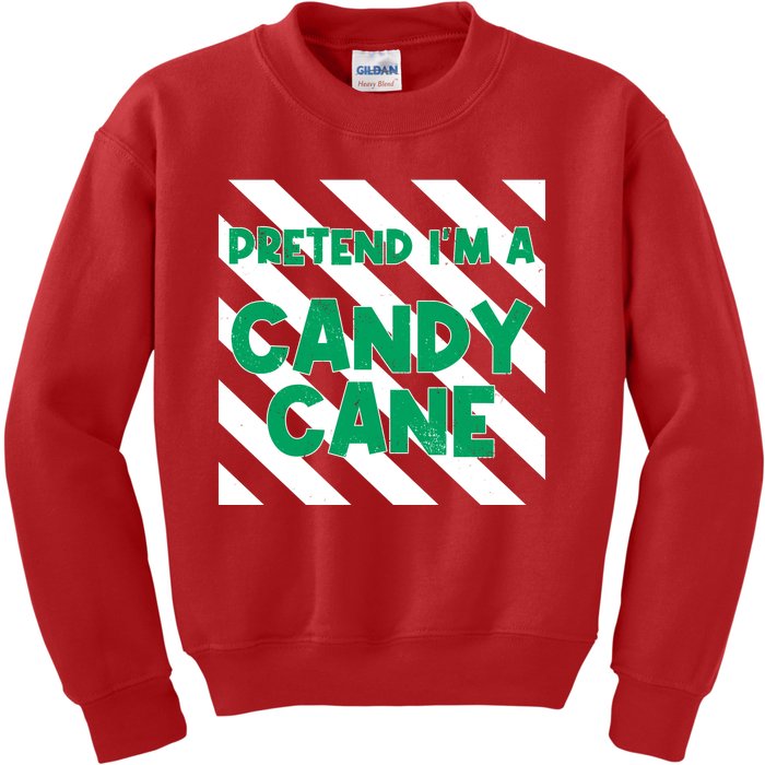 Funny Christmas Pretend Im A Candy Cane Kids Sweatshirt