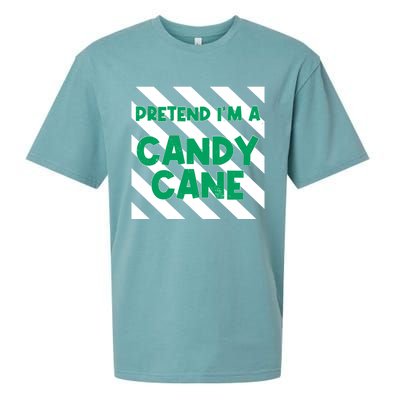 Funny Christmas Pretend Im A Candy Cane Sueded Cloud Jersey T-Shirt