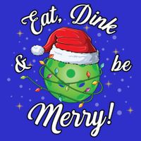 Funny Christmas Pickleball Santa Lights Eat Dink And Be Merry Gift 16 in Basic Backpack