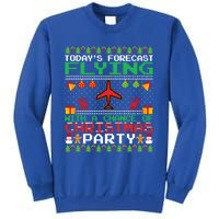 Flying Christmas Party Airplane Pilot Christmas Ugly Style Gift Sweatshirt