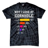 Funny Cornhole Players Why I Lose At Cornhole Tie-Dye T-Shirt