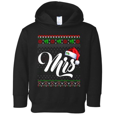 Funny Christmas Pajamas Matching Couples Santa Mr And Mrs Toddler Hoodie