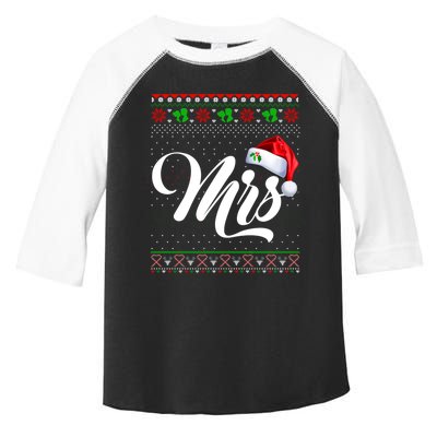 Funny Christmas Pajamas Matching Couples Santa Mr And Mrs Toddler Fine Jersey T-Shirt