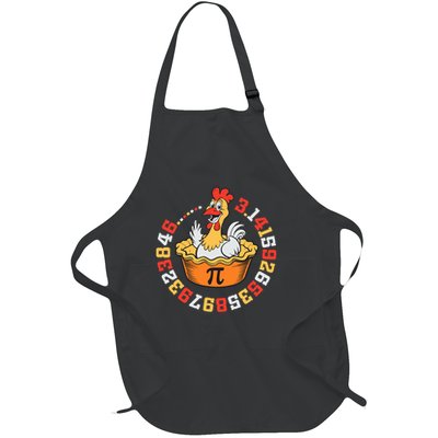 Funny Chicken Pot Pi Day Pie Math Lover Geek Gift 3.14  Full-Length Apron With Pockets