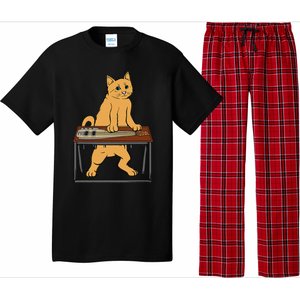 Funny Cat Playing Pedal Steel Country Blues Pajama Set