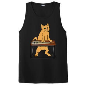 Funny Cat Playing Pedal Steel Country Blues PosiCharge Competitor Tank