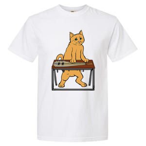 Funny Cat Playing Pedal Steel Country Blues Garment-Dyed Heavyweight T-Shirt