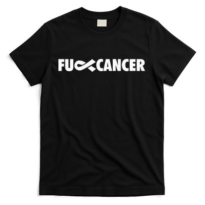 Fuck Cancer Pink F U Fu Inner Ribbon Cancer Awareness Symbol Gift T-Shirt