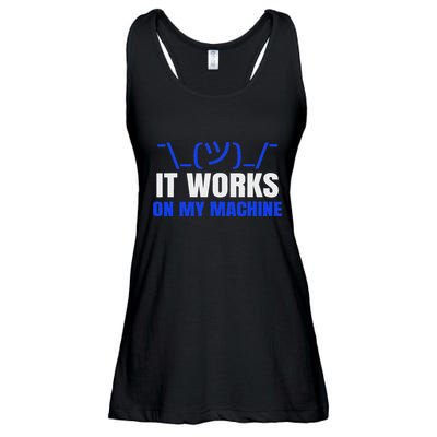 Funny Coding Programmer Computer It Works On My Machine Gift Ladies Essential Flowy Tank