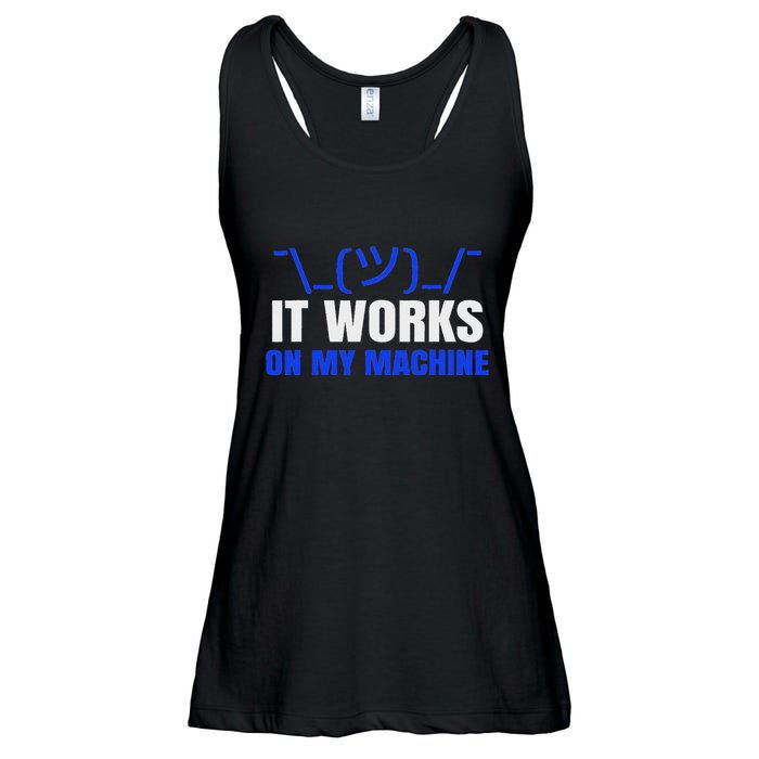 Funny Coding Programmer Computer It Works On My Machine Gift Ladies Essential Flowy Tank
