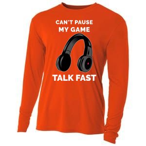 Funny Cant Paused My Game Talk Fast Gift Game Controllers Cooling Performance Long Sleeve Crew