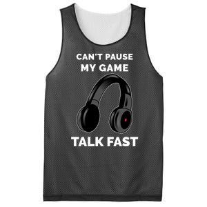 Funny Cant Paused My Game Talk Fast Gift Game Controllers Mesh Reversible Basketball Jersey Tank