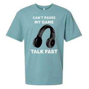 Funny Cant Paused My Game Talk Fast Gift Game Controllers Sueded Cloud Jersey T-Shirt