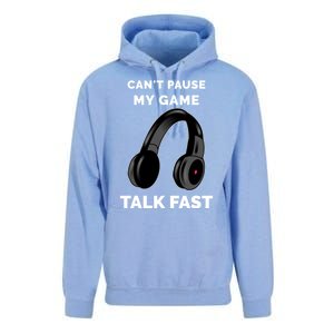 Funny Cant Paused My Game Talk Fast Gift Game Controllers Unisex Surf Hoodie