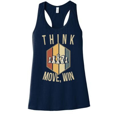 Funny Chess Player Board Game Chess Women's Racerback Tank