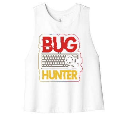 Funny Coder Programming Software Engineer Funny Programmer Gift Women's Racerback Cropped Tank