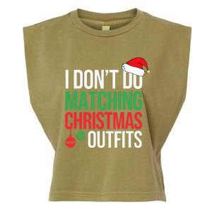 Family Christmas Pajamas I Dont Do Matching Christmas Outfit Garment-Dyed Women's Muscle Tee