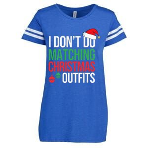 Family Christmas Pajamas I Dont Do Matching Christmas Outfit Enza Ladies Jersey Football T-Shirt