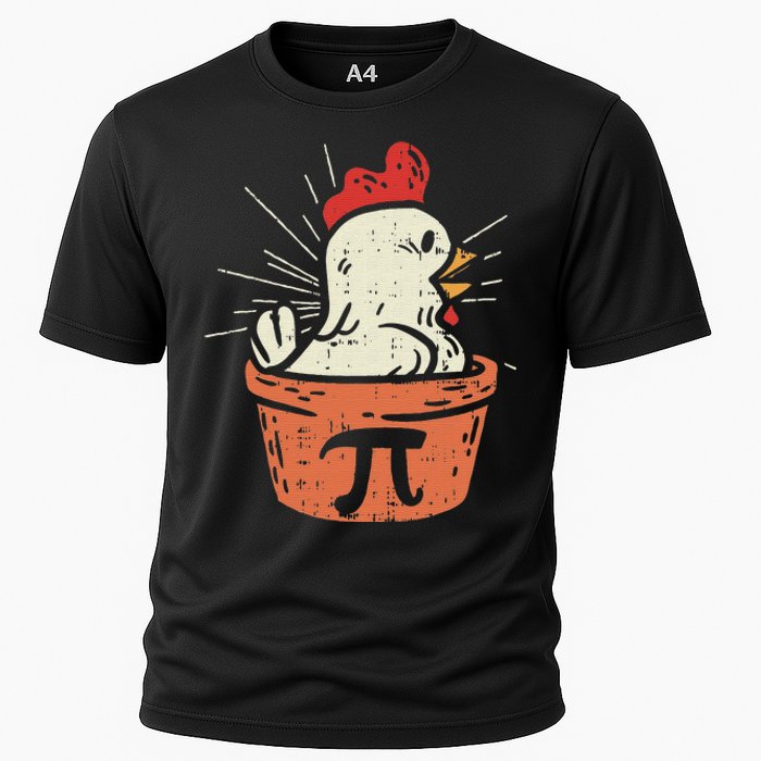 Funny Chicken Pot Pi Day Pie Math Lover Geek 3.14 Cooling Performance Crew T-Shirt