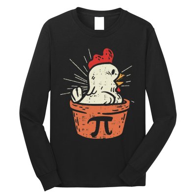 Funny Chicken Pot Pi Day Pie Math Lover Geek 3.14 Long Sleeve Shirt