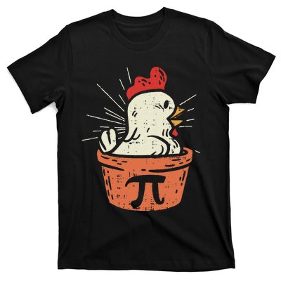 Funny Chicken Pot Pi Day Pie Math Lover Geek 3.14 T-Shirt