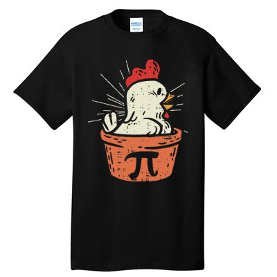 Funny Chicken Pot Pi Day Pie Math Lover Geek 3.14 Tall T-Shirt