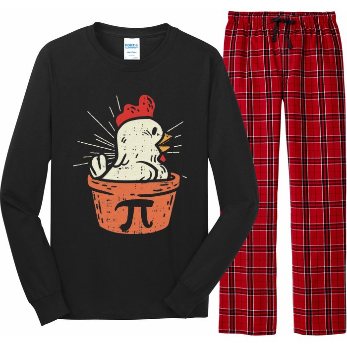 Funny Chicken Pot Pi Day Pie Math Lover Geek 3.14 Long Sleeve Pajama Set